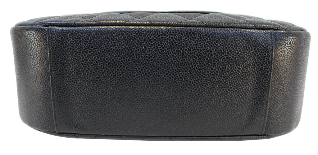 Chanel Shoulder Bag - CHANEL Sac Divers Caviar Leather Large Handbag
