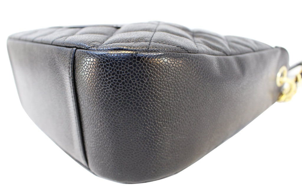 Chanel Shoulder Bag - CHANEL Sac Divers Caviar Leather Large Handbag