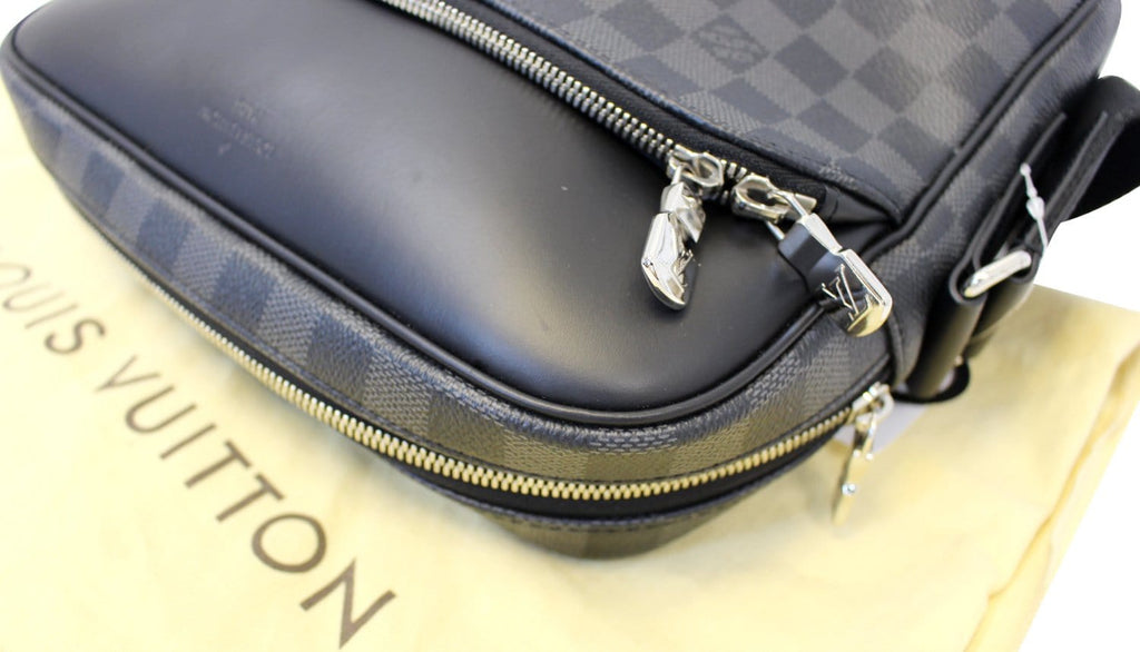 LOUIS VUITTON Damier Graphite Dayton Reporter PM Shoulder Bag