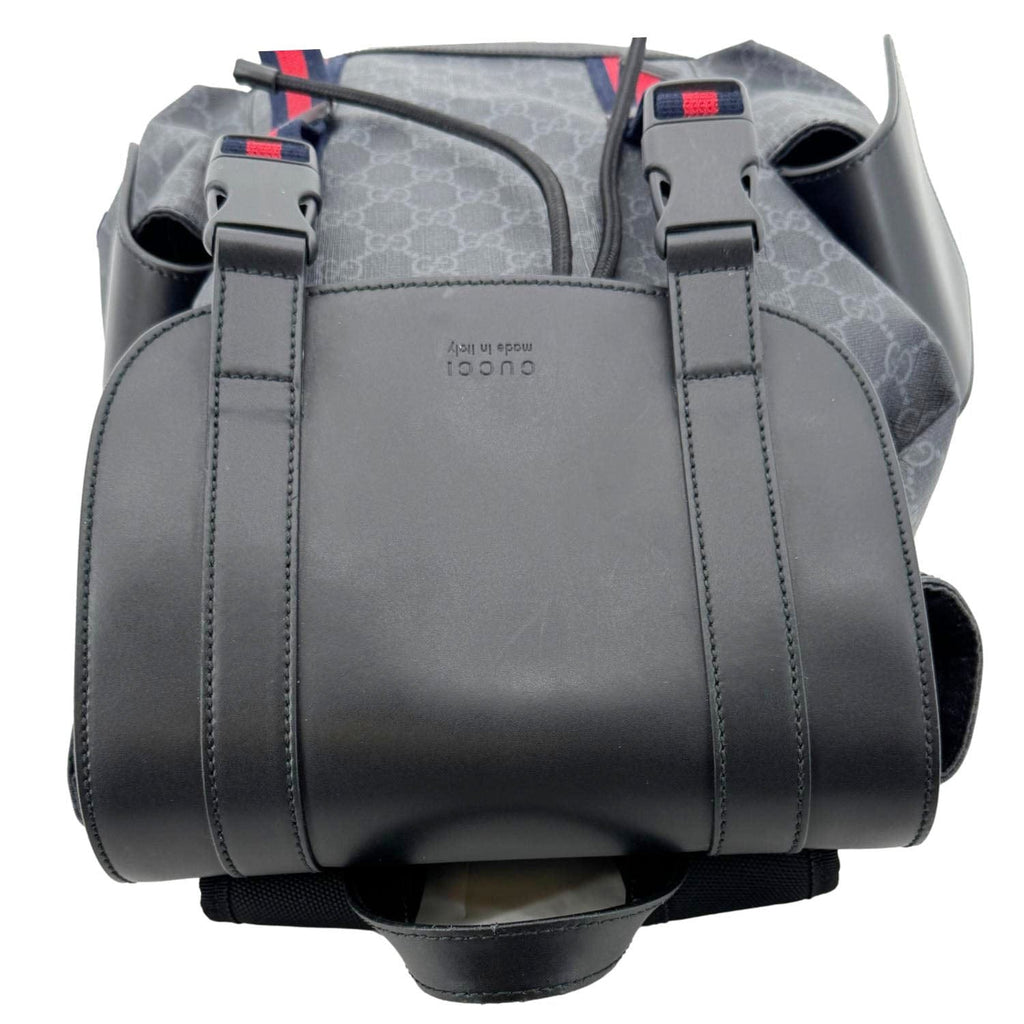 GUCCI Gucci Supreme Canvas Backpack Black 495563