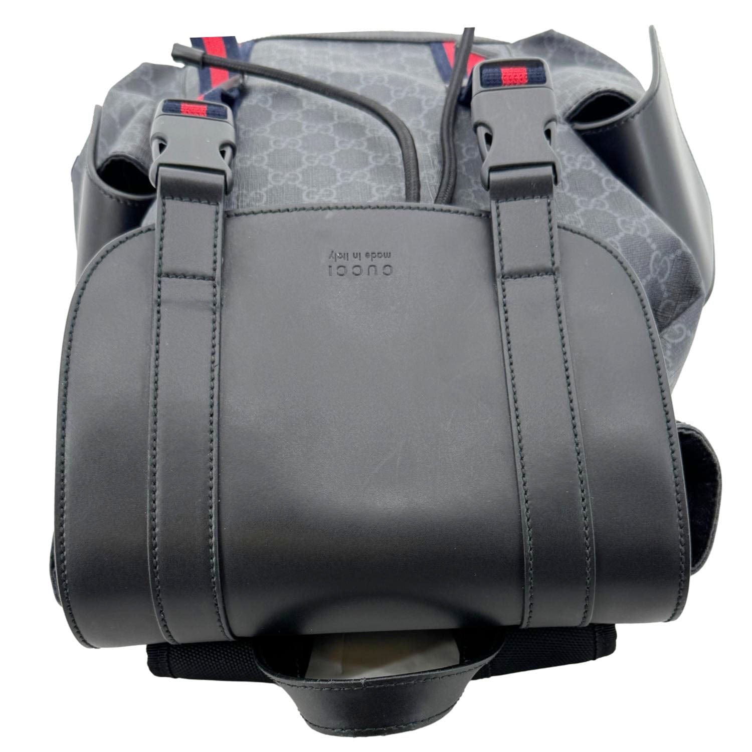 GUCCI Gucci Supreme Canvas Backpack Black 495563