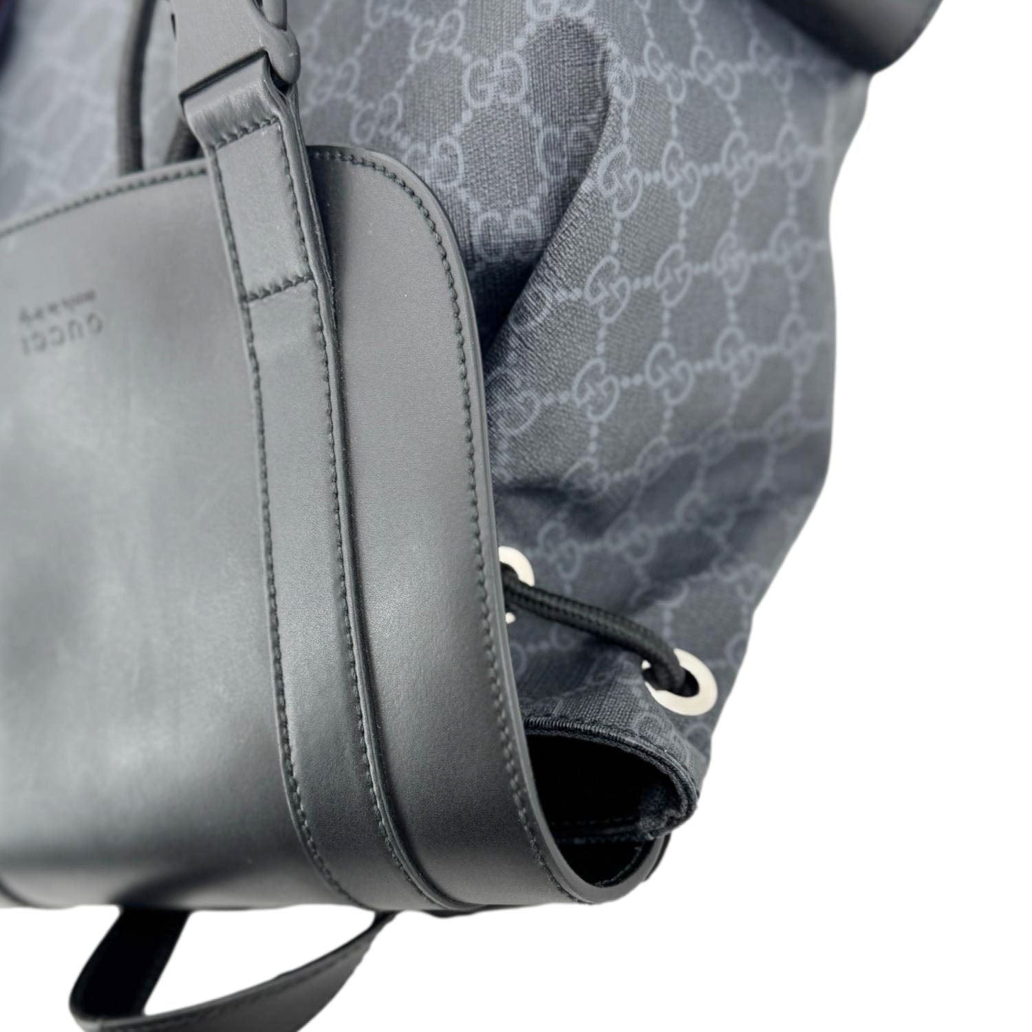GUCCI Gucci Supreme Canvas Backpack Black 495563