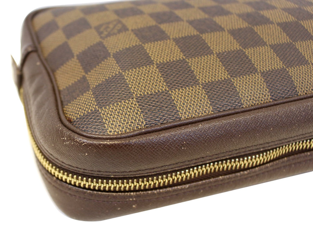 LOUIS VUITTON Damier Ebene Trousse Toilette Cosmetic Pouch