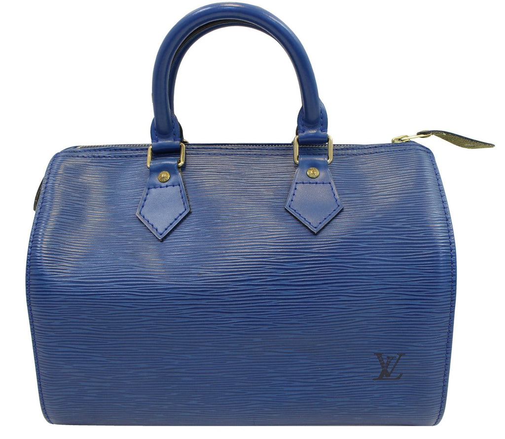 LOUIS VUITTON Epi Speedy 25 Blue Satchel Handbag - Sale