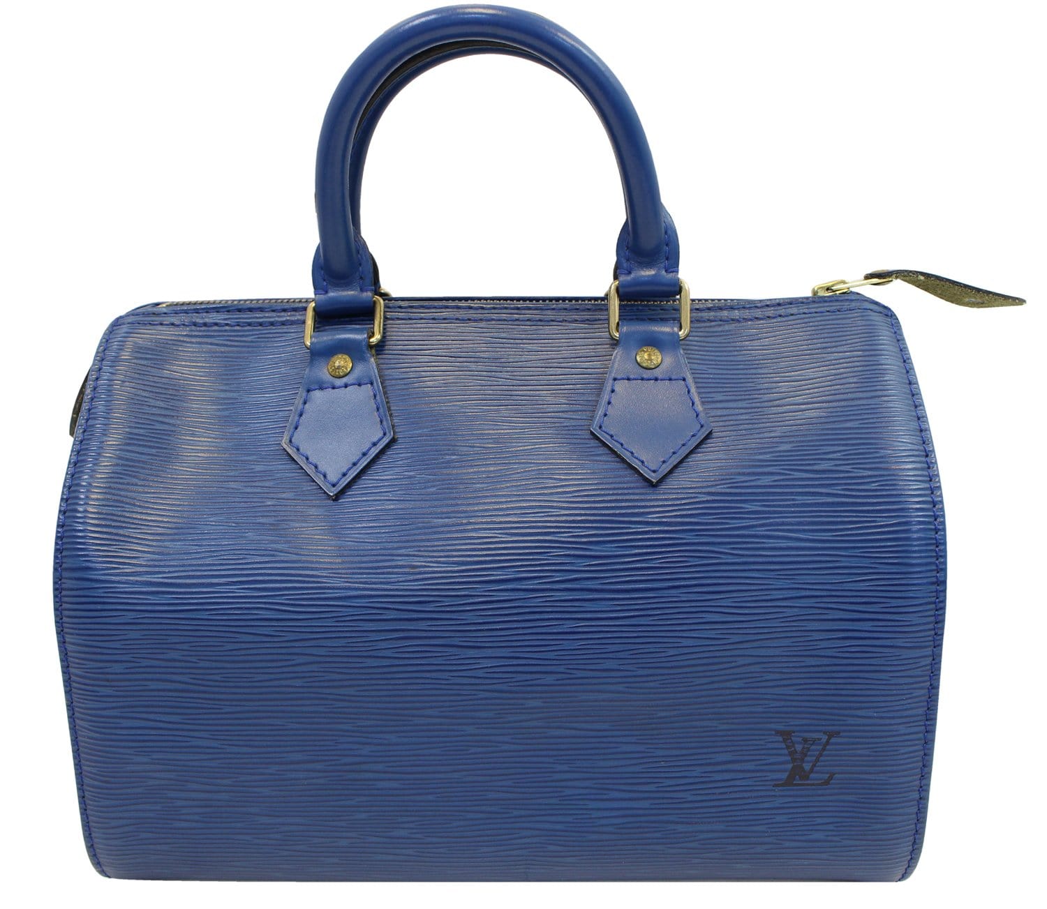 LOUIS VUITTON Epi Speedy 25 Blue Satchel Handbag - Sale