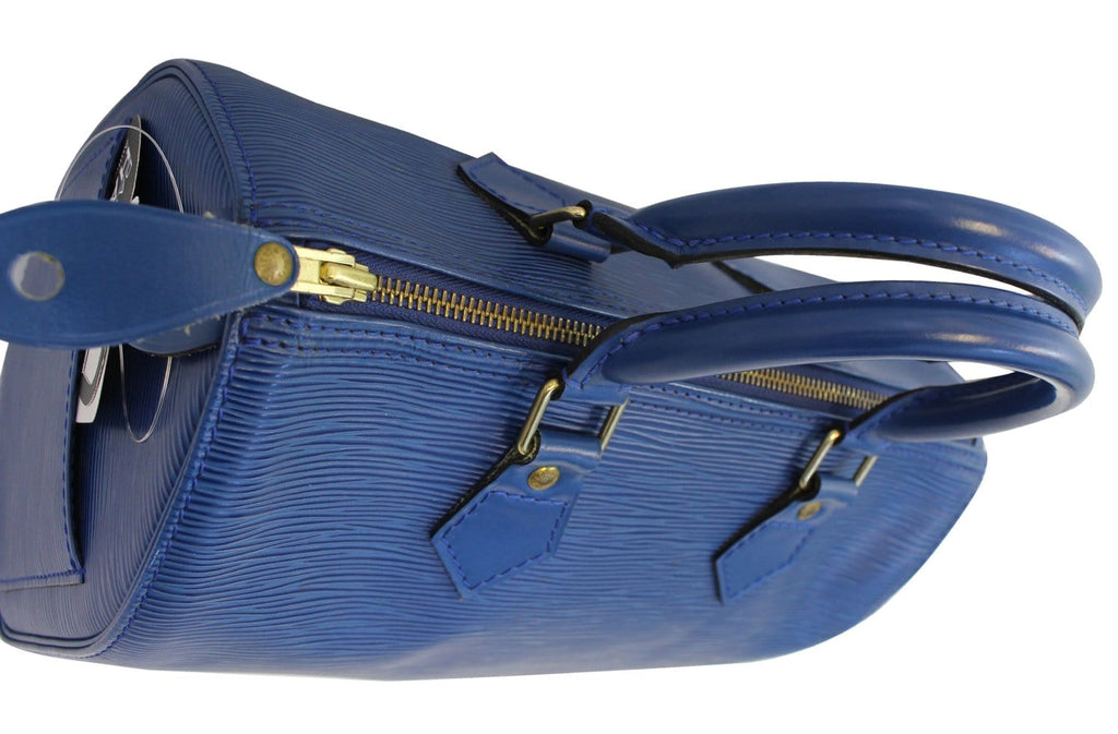 LOUIS VUITTON Epi Speedy 25 Blue Satchel Handbag - Sale