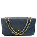 LOUIS VUITTON Felicie Pochette Monogram Empreinte Crossbody Bag Black