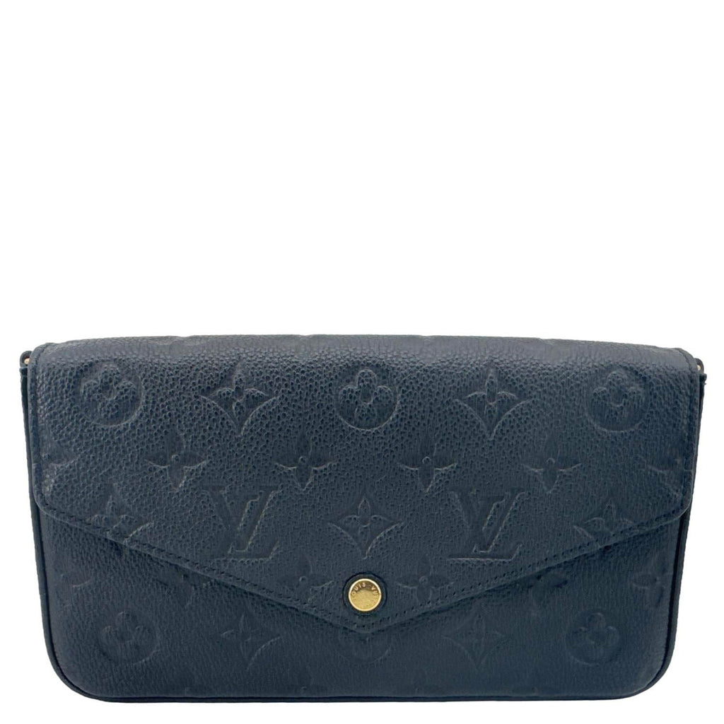 LOUIS VUITTON Felicie Pochette Monogram Empreinte Crossbody Bag Black