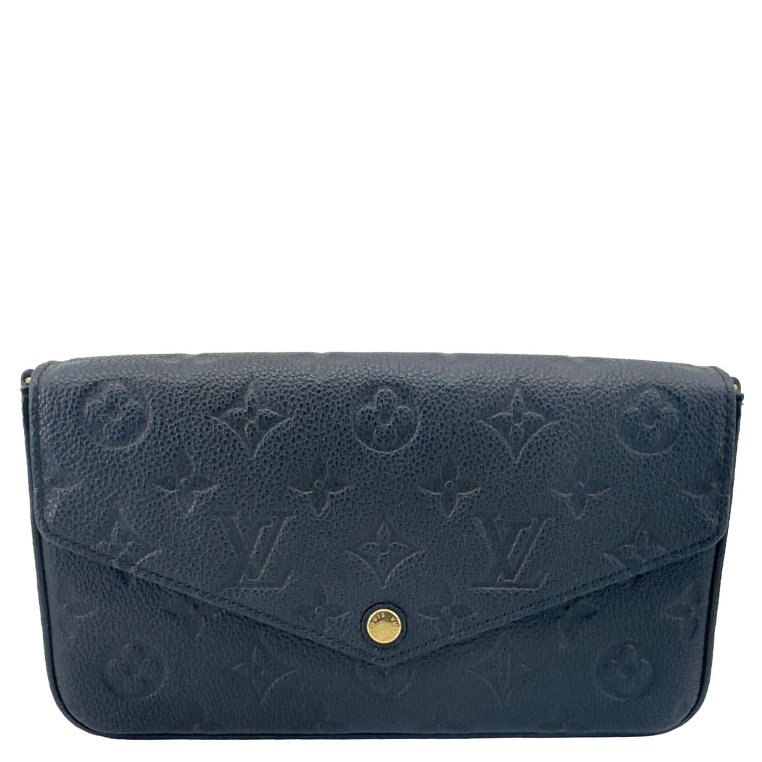 LOUIS VUITTON Felicie Pochette Monogram Empreinte Crossbody Bag Black