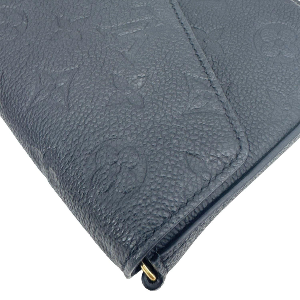 LOUIS VUITTON Felicie Pochette Monogram Empreinte Crossbody Bag Black
