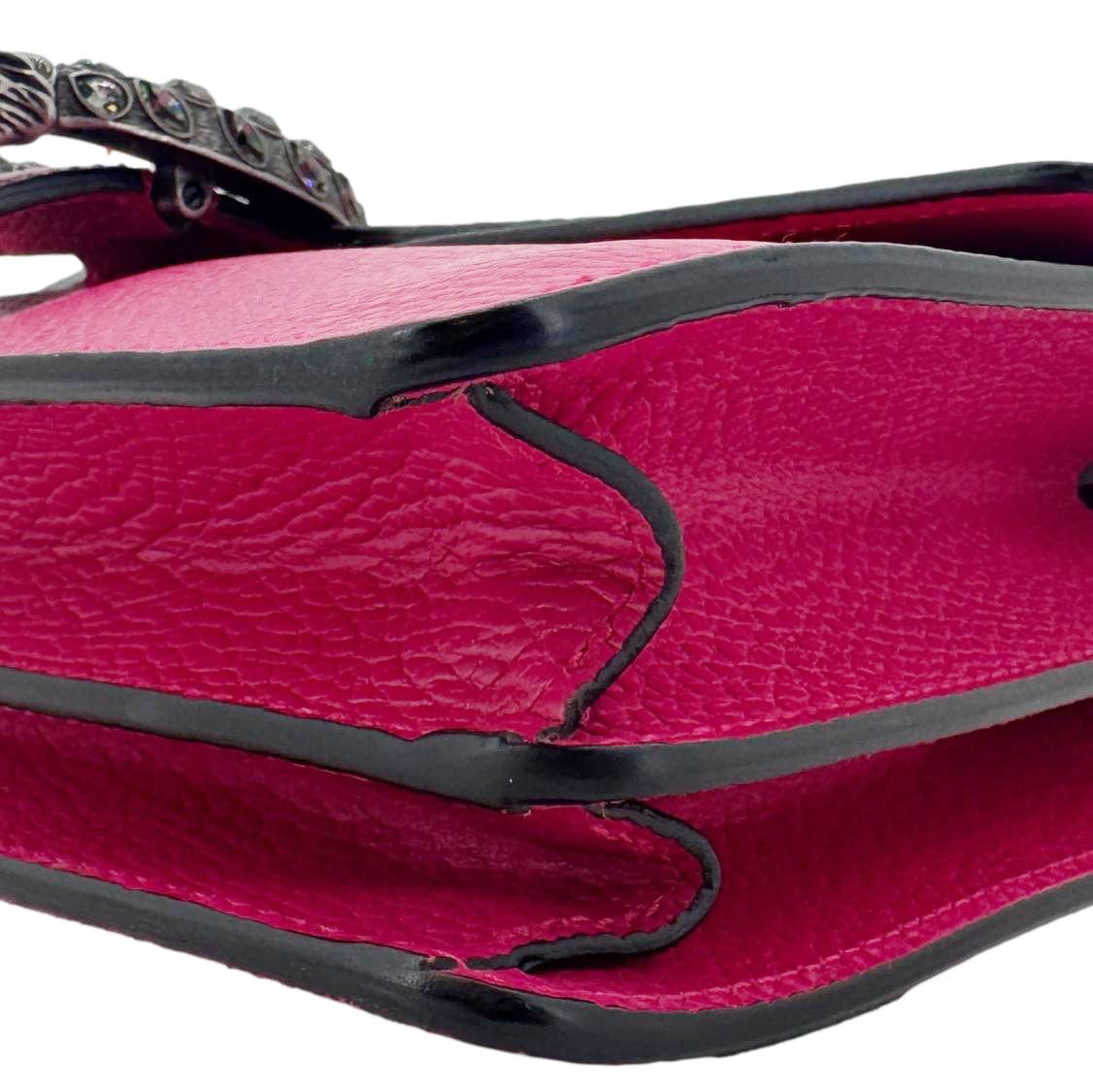 Chanel GUCCI Dionysus Small Calfskin Leather Crossbody Bag Pink 400249