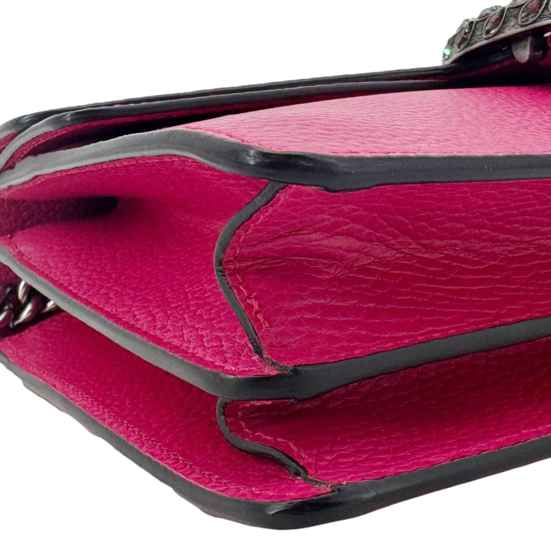 Chanel GUCCI Dionysus Small Calfskin Leather Crossbody Bag Pink 400249