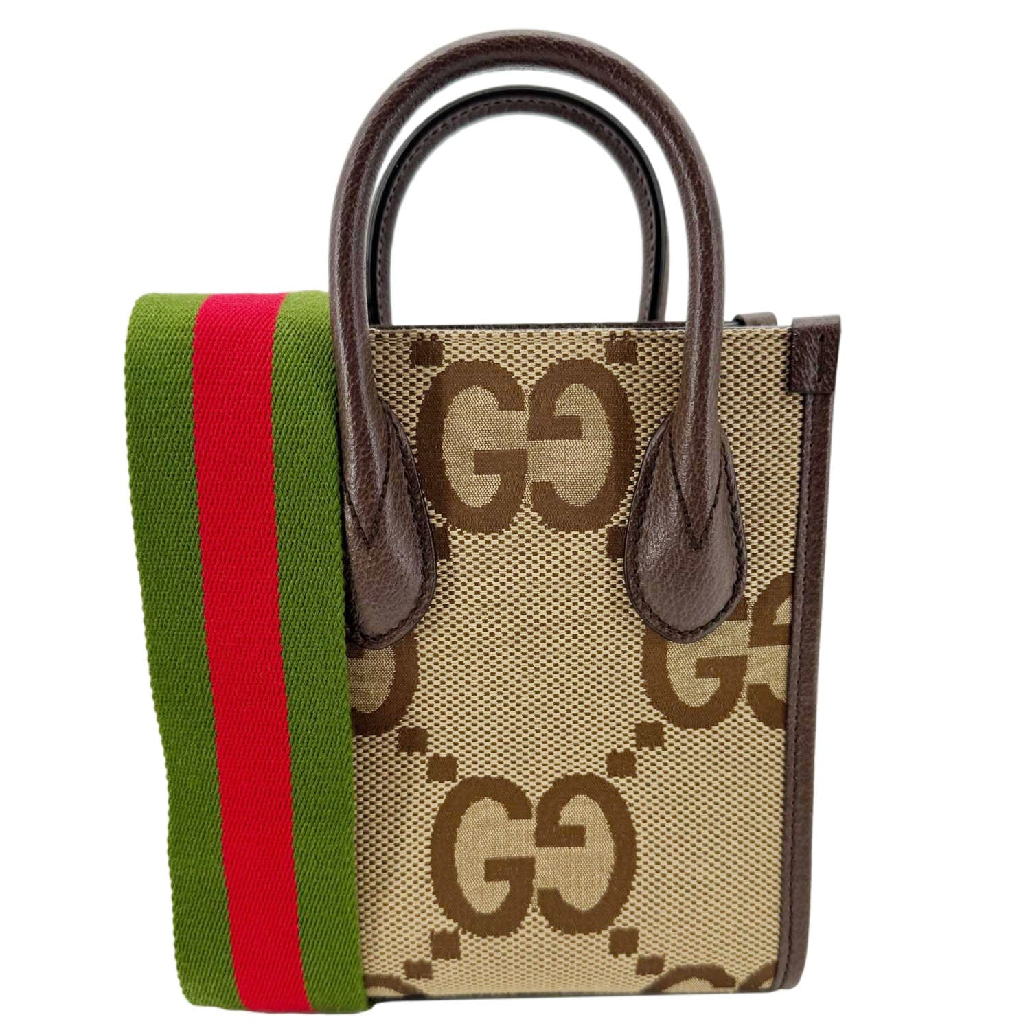 GUCCI Jumbo Gucci Supreme Canvas Tote Bag Beige 699406