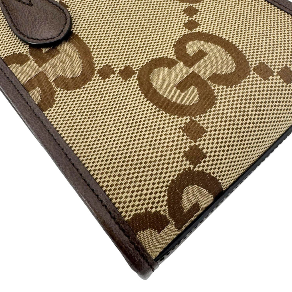 GUCCI Jumbo Gucci Supreme Canvas Tote Bag Beige 699406