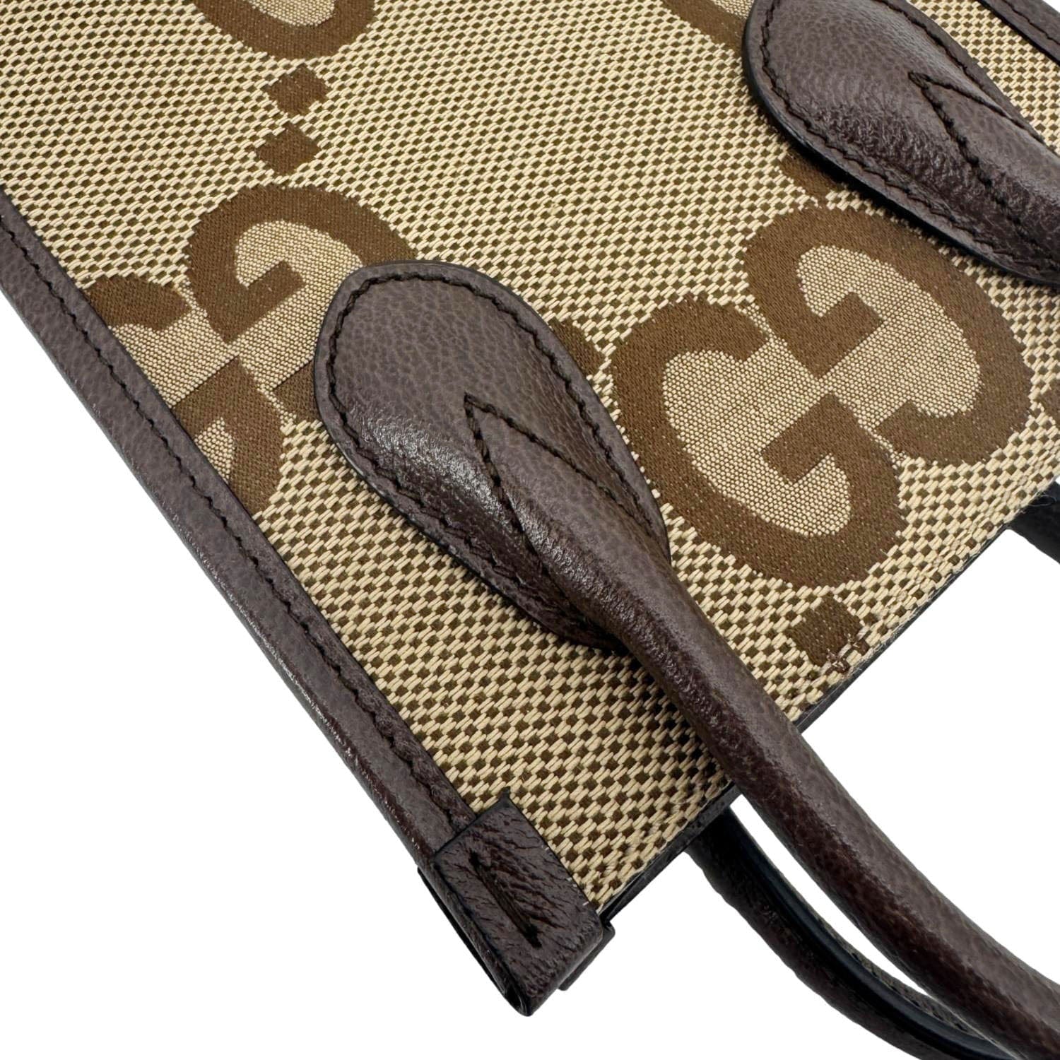 GUCCI Jumbo Gucci Supreme Canvas Tote Bag Beige 699406