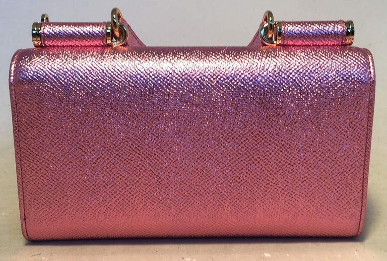 NWOT Dolce and GaBurberryana Pink Sicily Von Wallet Cell Phone Clutch Purse