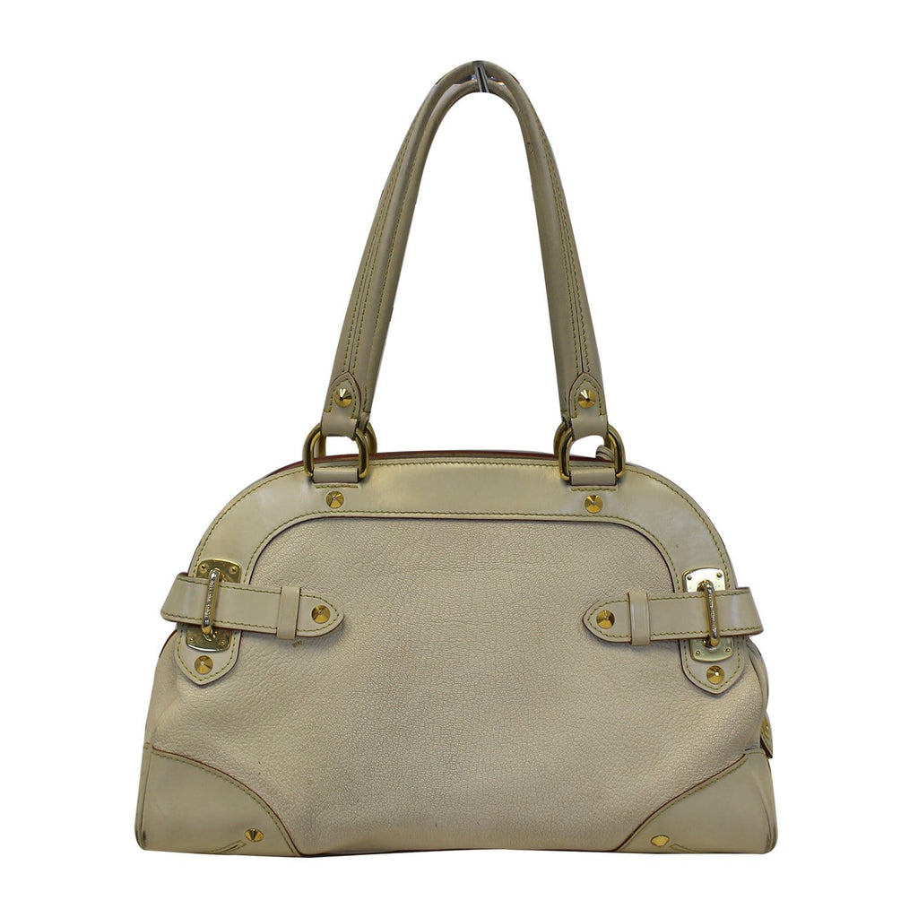 LOUIS VUITTON Suhali Le Radieux White Leather Satchel Bag