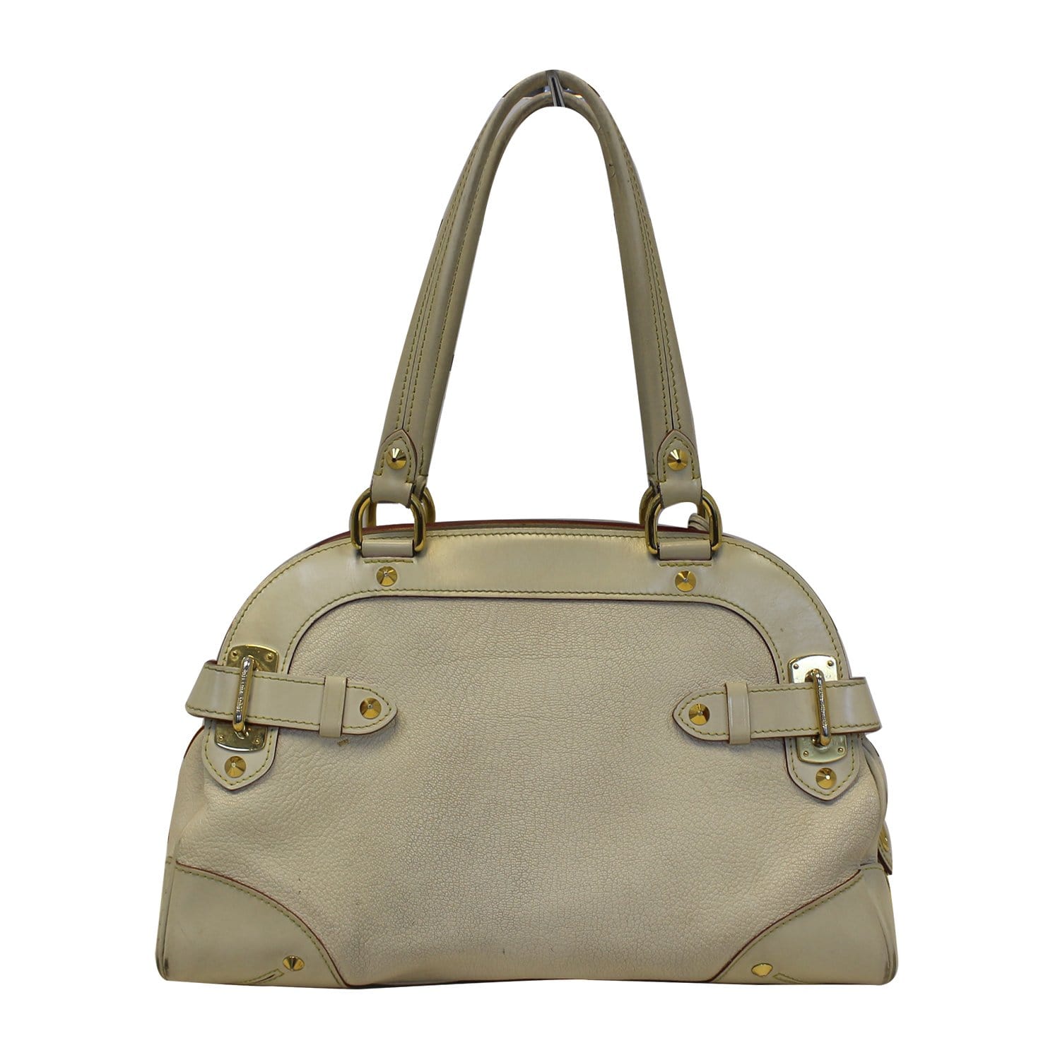 LOUIS VUITTON Suhali Le Radieux White Leather Satchel Bag