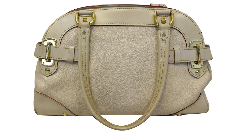 LOUIS VUITTON Suhali Le Radieux White Leather Satchel Bag