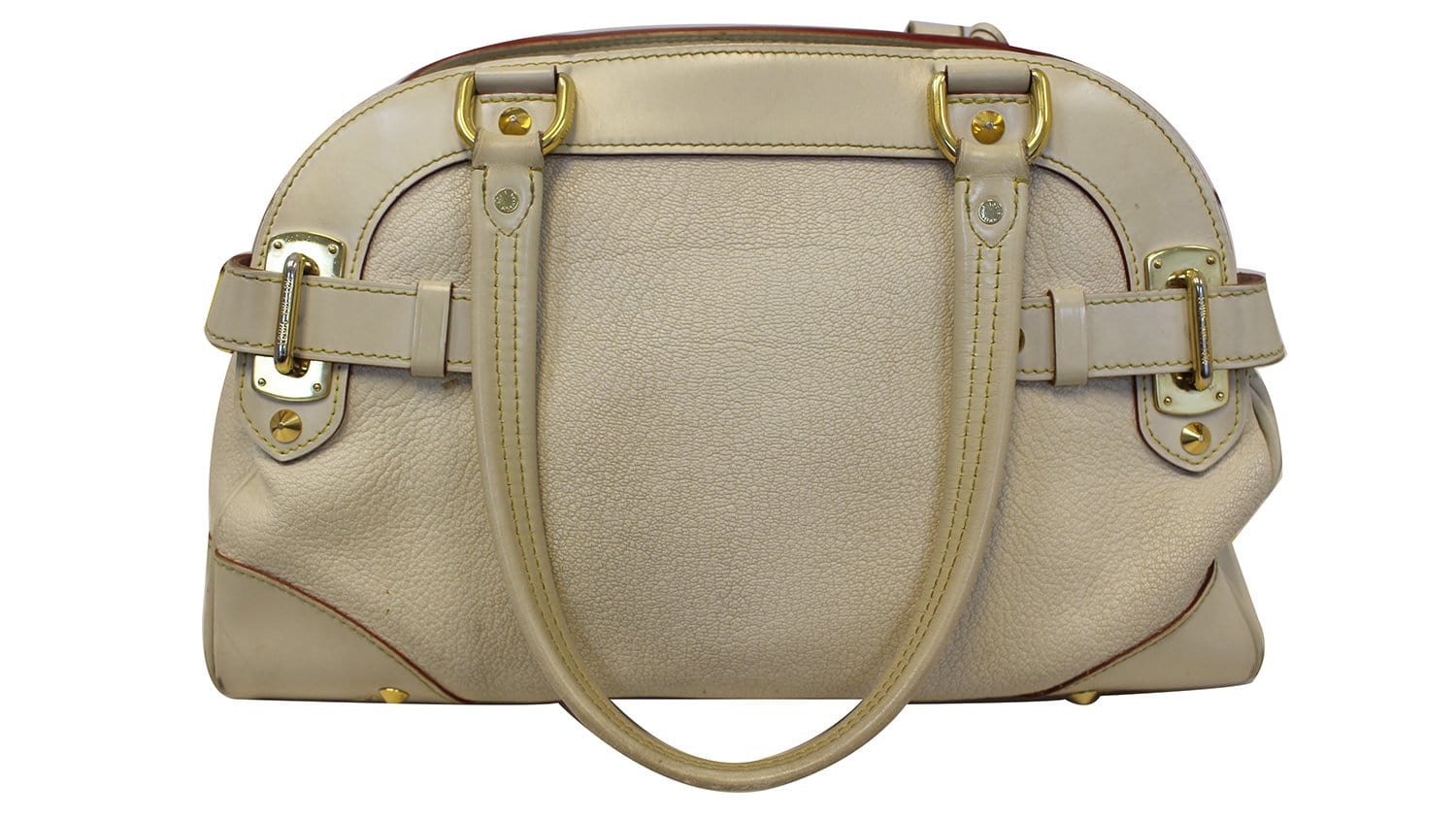 LOUIS VUITTON Suhali Le Radieux White Leather Satchel Bag