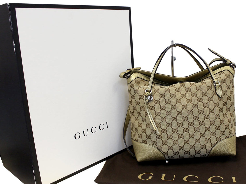 GUCCI Bree  Gucci Canvas Top Handle Shoulder Bag