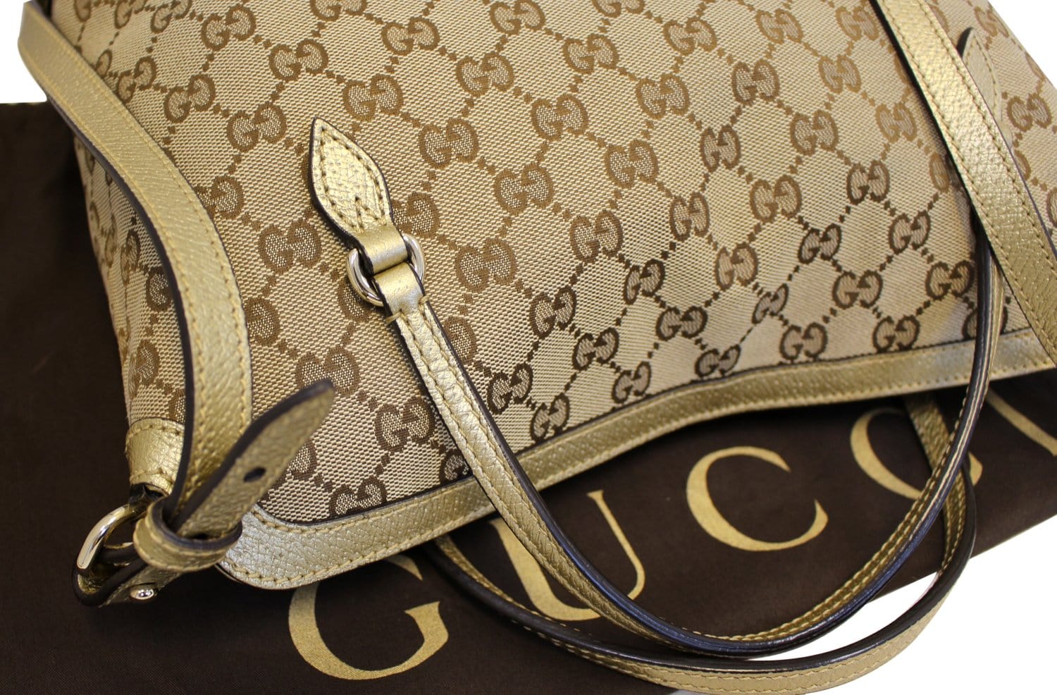 GUCCI Bree  Gucci Canvas Top Handle Shoulder Bag