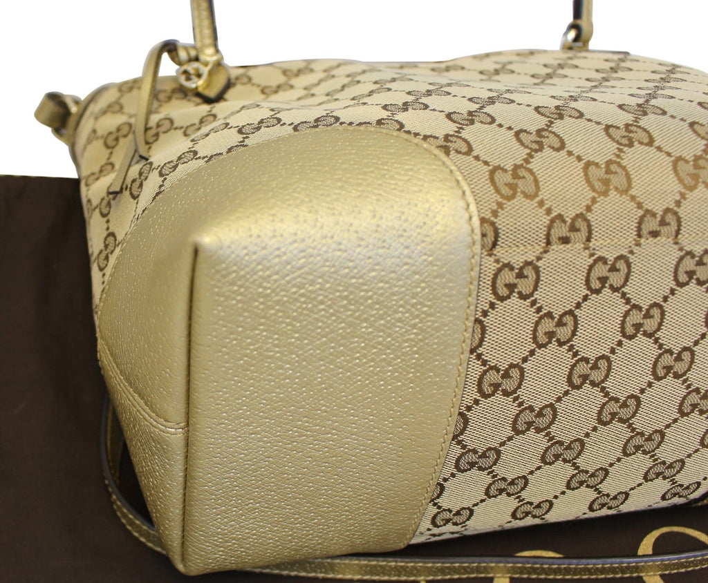 GUCCI Bree  Gucci Canvas Top Handle Shoulder Bag