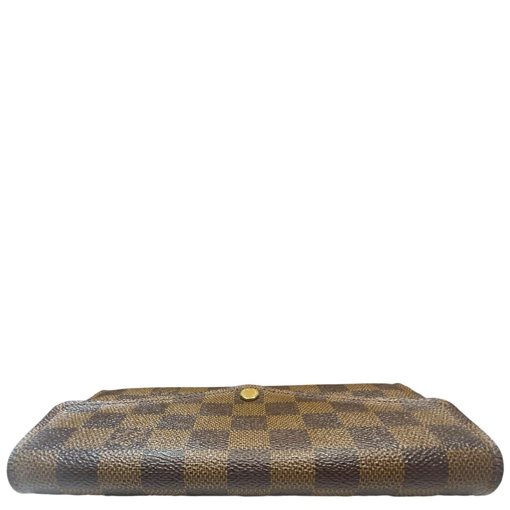 LOUIS VUITTON Sarah Damier Ebene Wallet Brown
