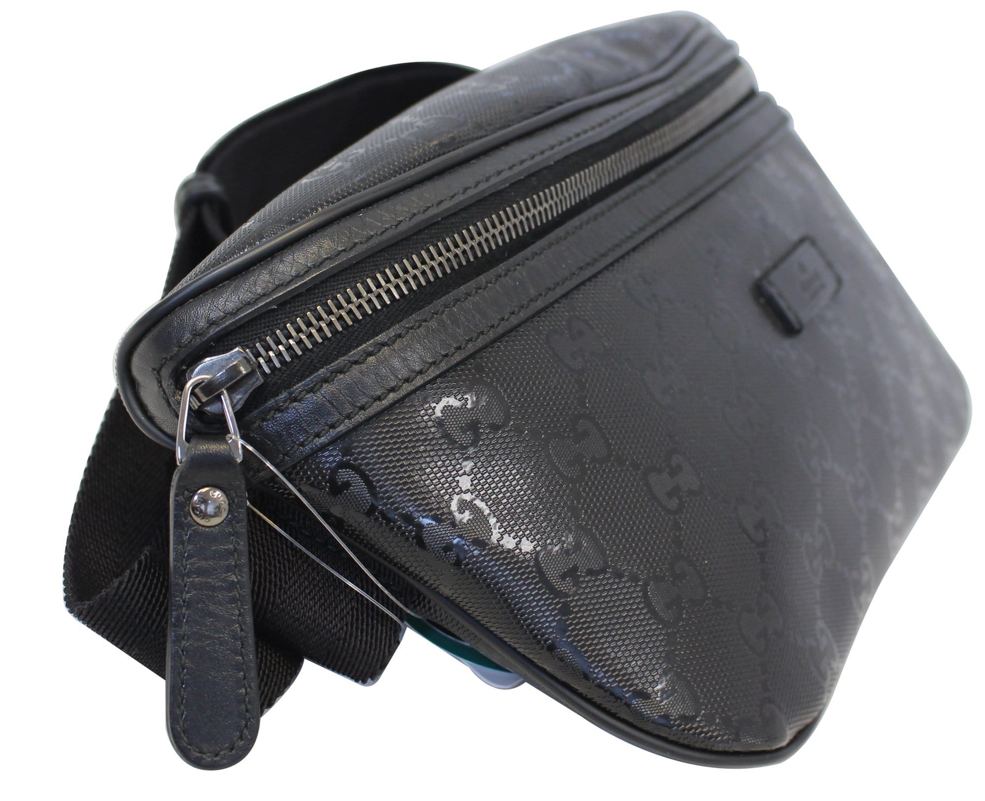 GUCCI Gucci Imprime Monogram Waist Bum Bag Black 233269