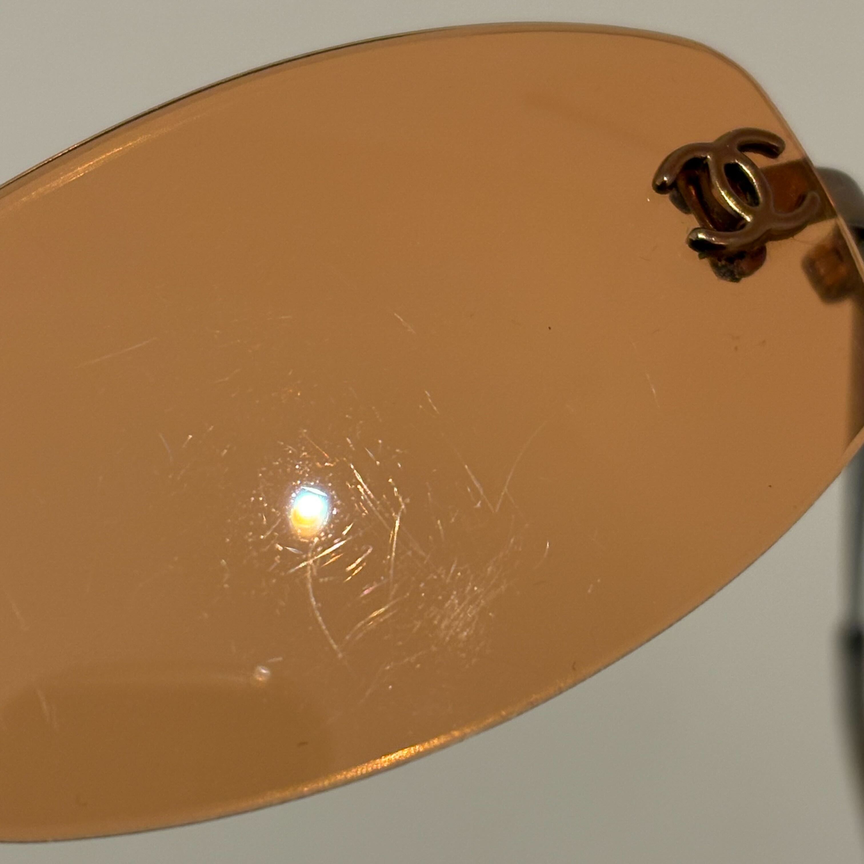 Chanel Sunglasses Eyewear Orange Small Good