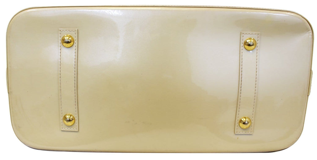 Louis Vuitton Alma GM Monogram Vernis Satchel Bag Cream