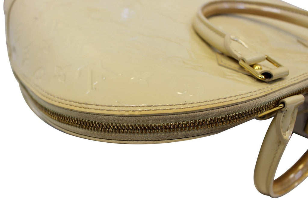 Louis Vuitton Alma GM Monogram Vernis Satchel Bag Cream