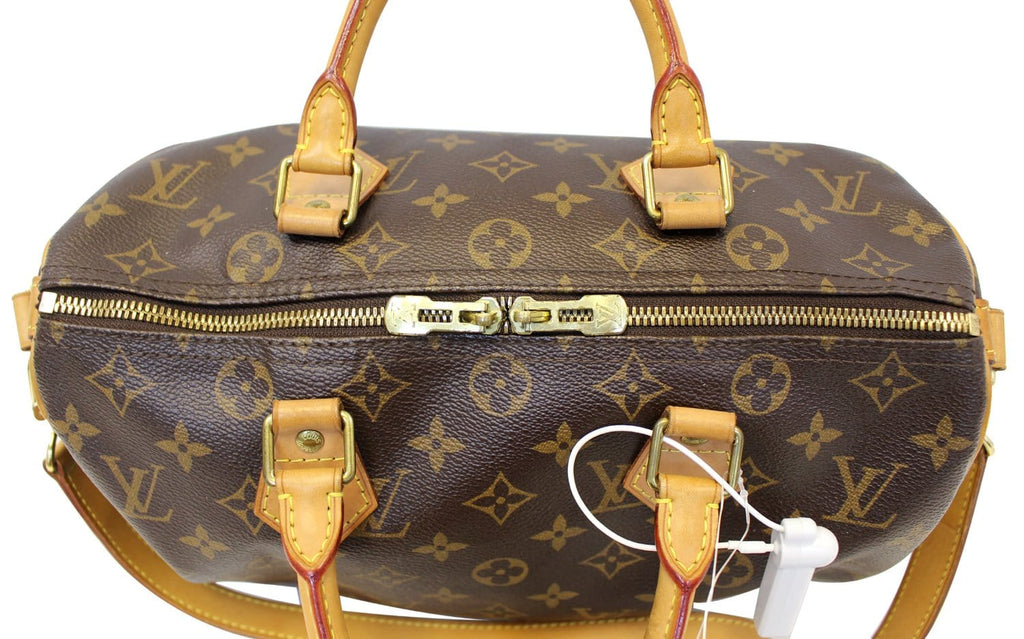 LOUIS VUITTON Speedy 30 Monogram Canvas  Bandouliere Satchel Bag