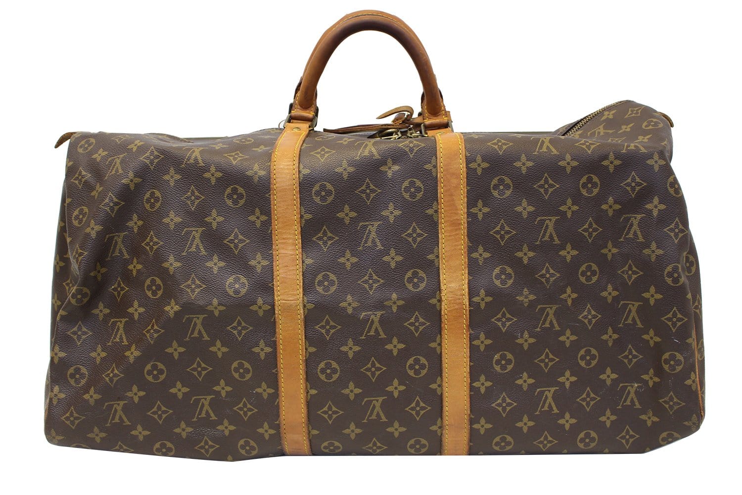 LOUIS VUITTON Keepall 60 Monogram Canvas Travel Bag Brown