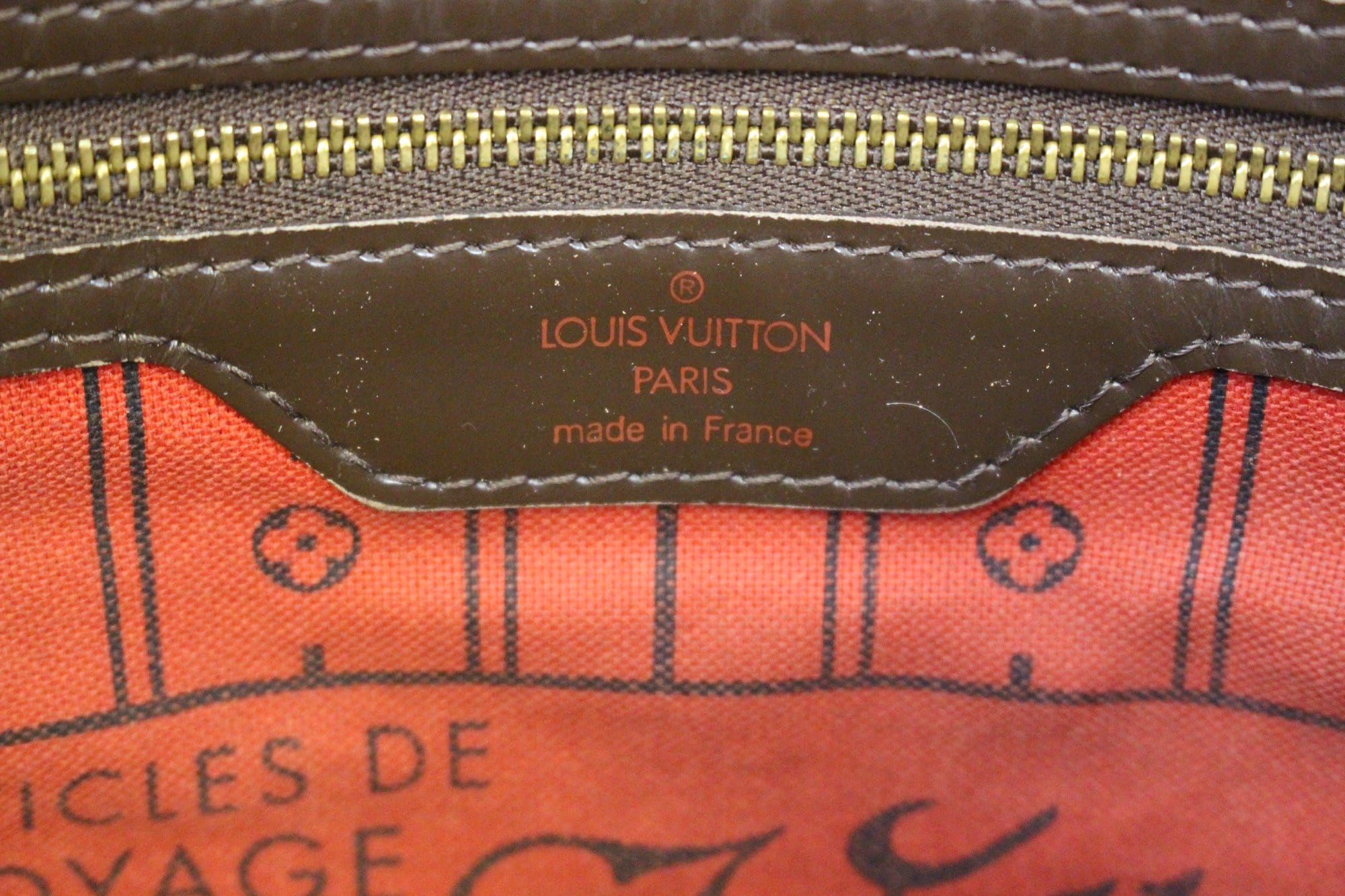 LOUIS VUITTON Neverfull MM Damier Ebene  Tote Shoulder Bag
