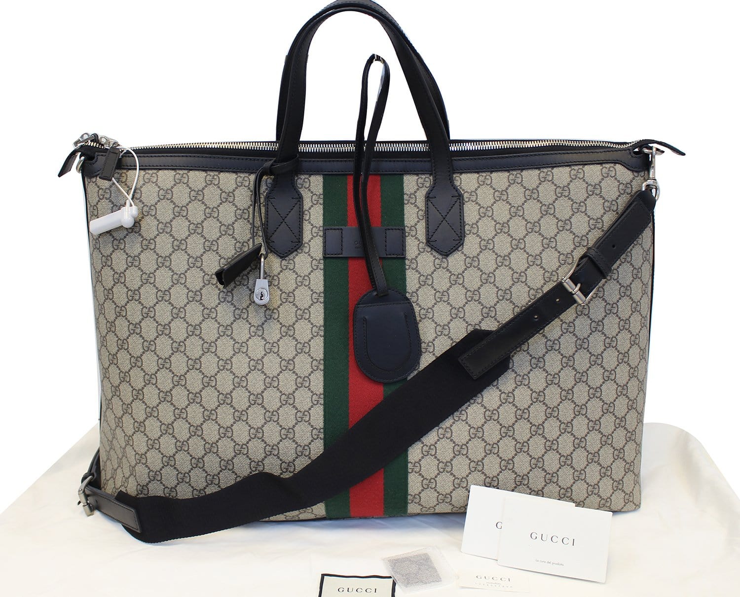 GUCCI Gucci Supreme Canvas Web Duffle Bag 353406