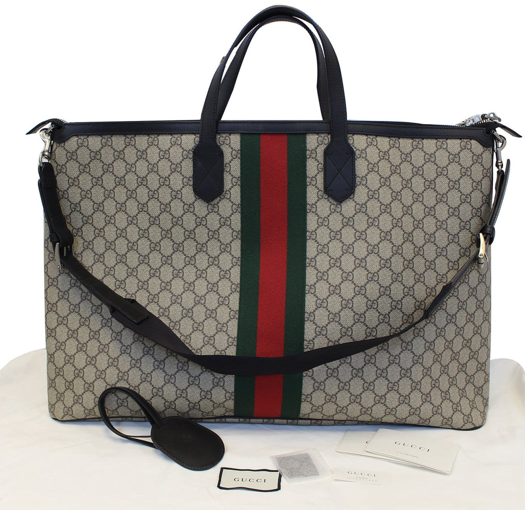 GUCCI Gucci Supreme Canvas Web Duffle Bag 353406