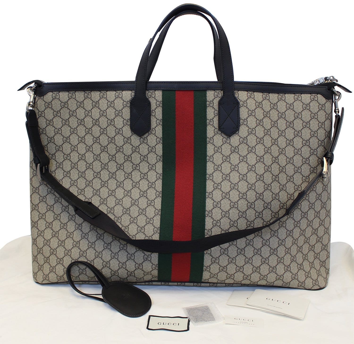GUCCI Gucci Supreme Canvas Web Duffle Bag 353406