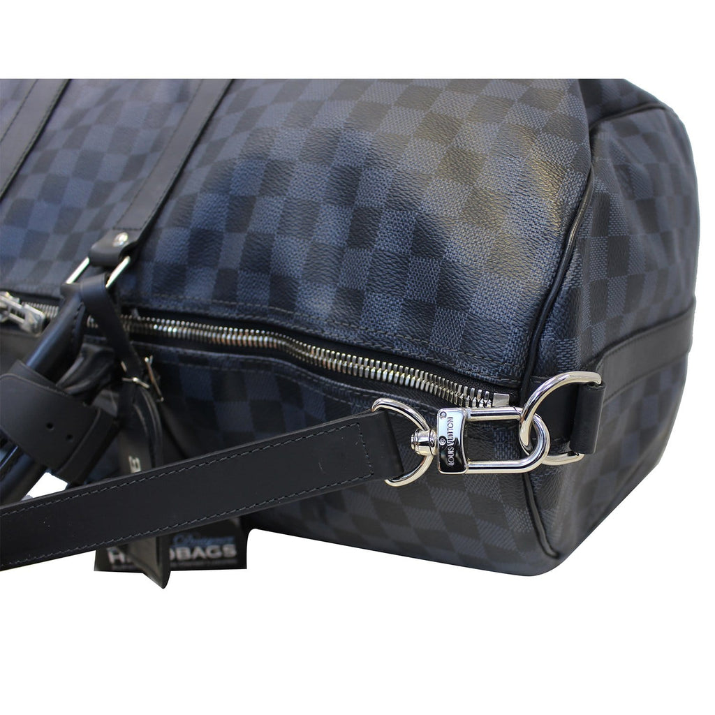 LOUIS VUITTON Keepall 55  Damier Cobalt Canvas Bandouliere Travel Bag