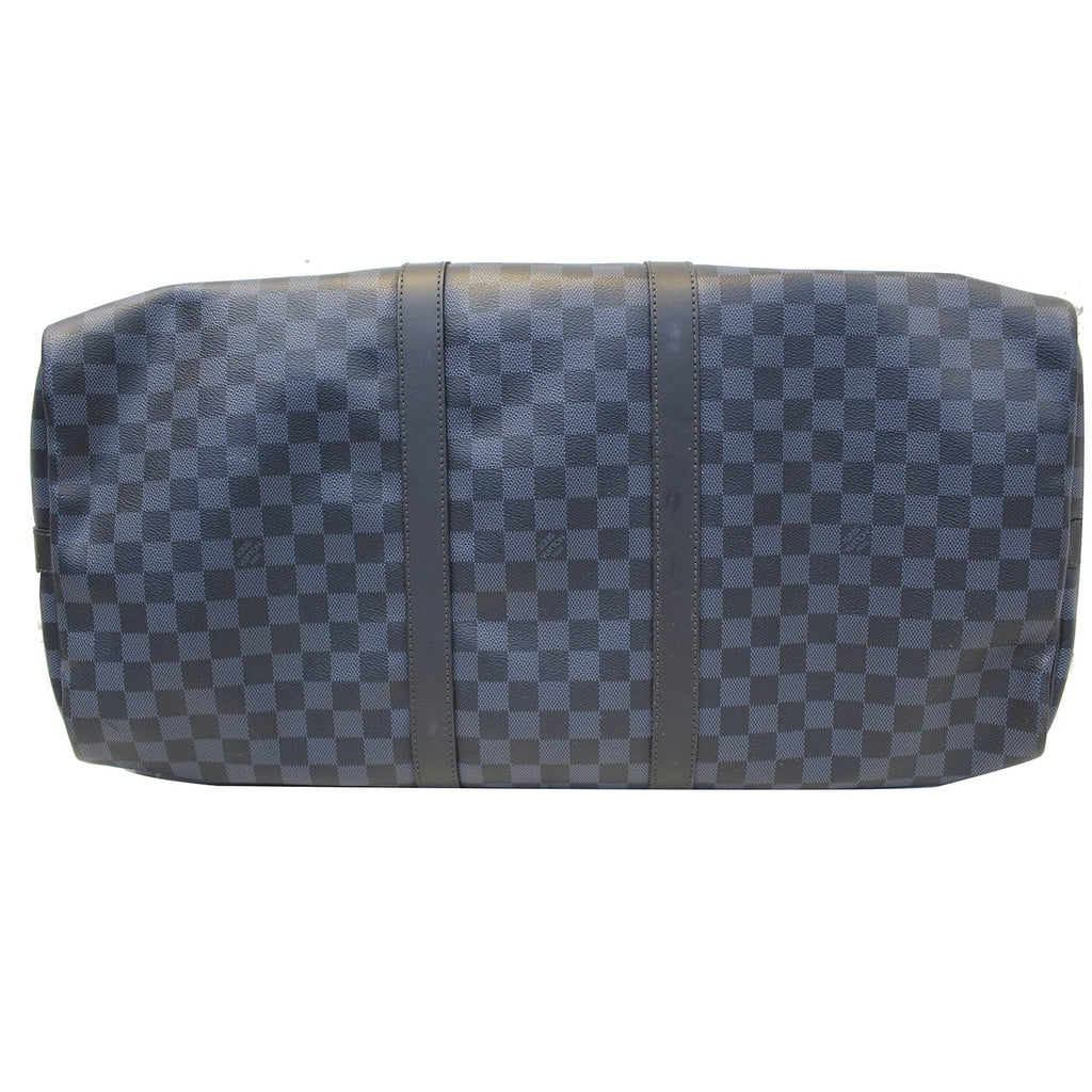 LOUIS VUITTON Keepall 55  Damier Cobalt Canvas Bandouliere Travel Bag