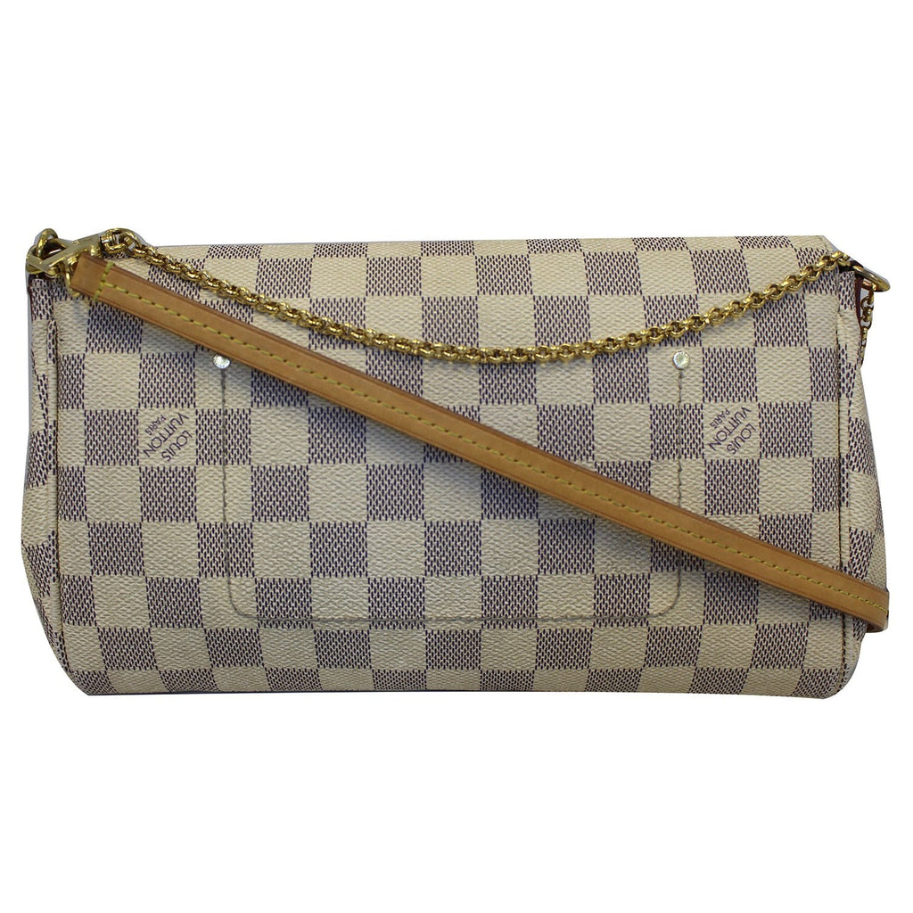 LOUIS VUITTON Favorite MM Damier Azur Shoulder Crossbody Bag