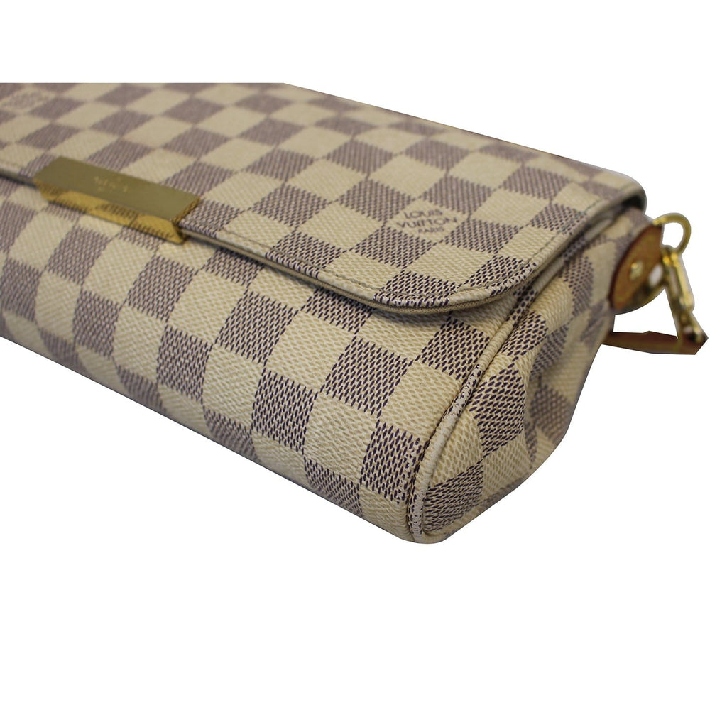 LOUIS VUITTON Favorite MM Damier Azur Shoulder Crossbody Bag