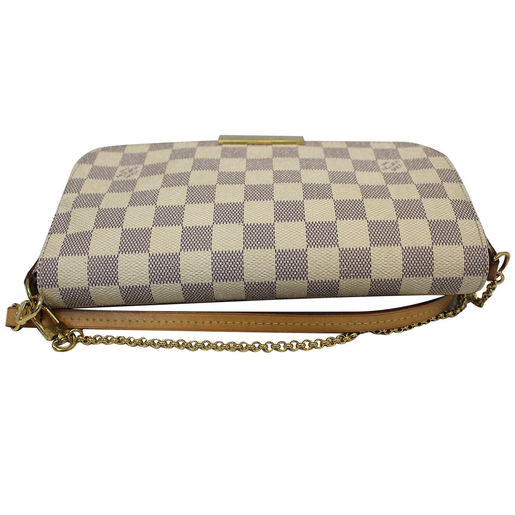 LOUIS VUITTON Favorite MM Damier Azur Shoulder Crossbody Bag