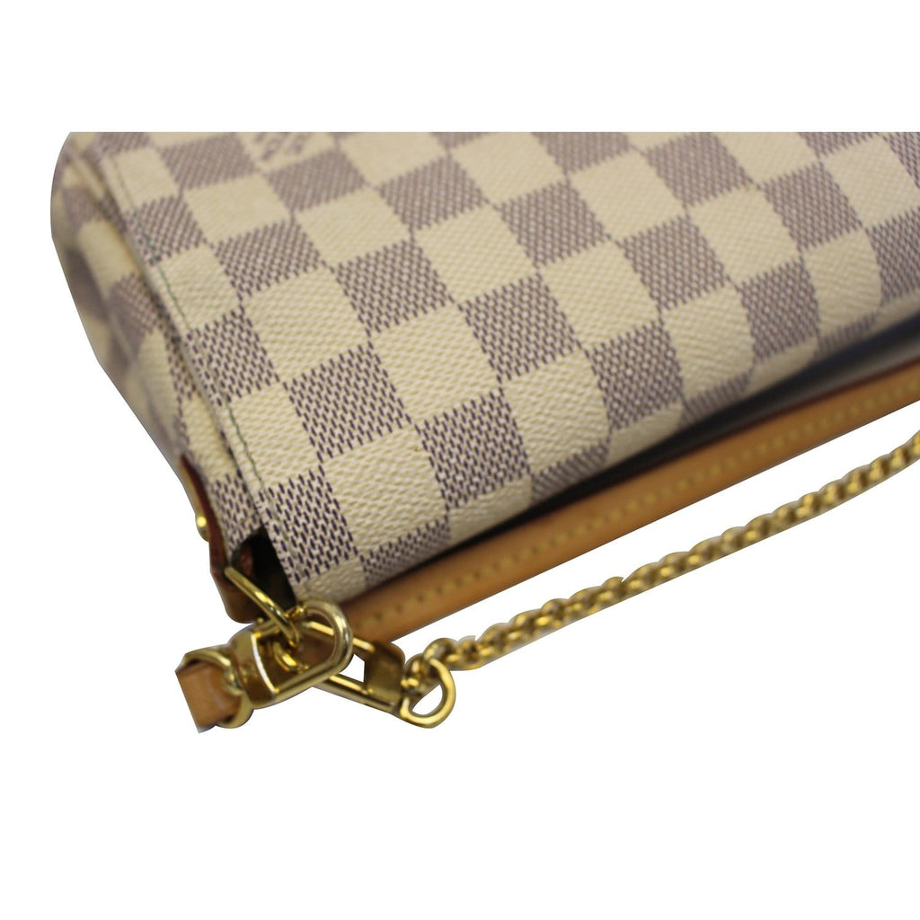 LOUIS VUITTON Favorite MM Damier Azur Shoulder Crossbody Bag