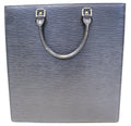 LOUIS VUITTON Epi Leather Black Sac Plat Satchel Bag