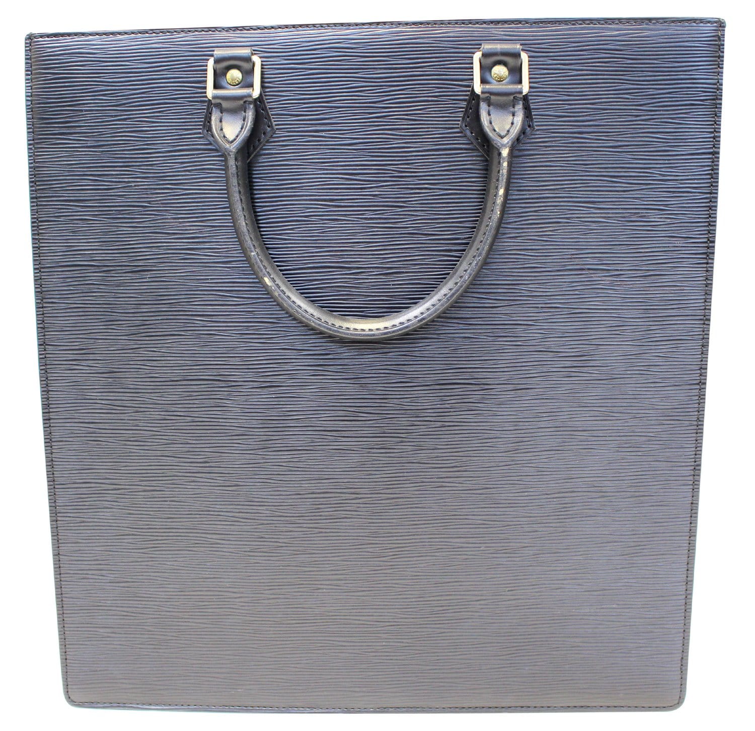 LOUIS VUITTON Epi Leather Black Sac Plat Satchel Bag