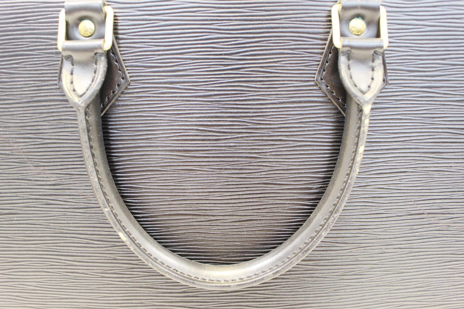 LOUIS VUITTON Epi Leather Black Sac Plat Satchel Bag