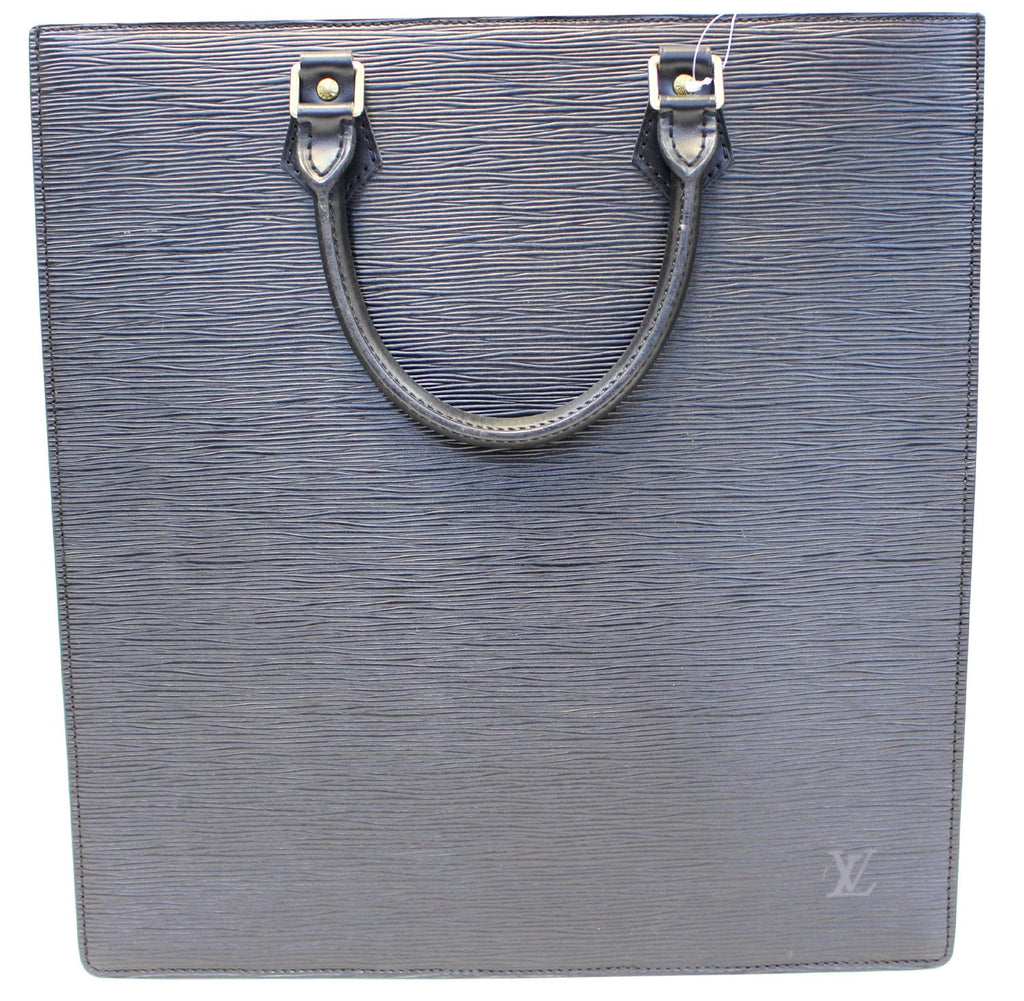 LOUIS VUITTON Epi Leather Black Sac Plat Satchel Bag