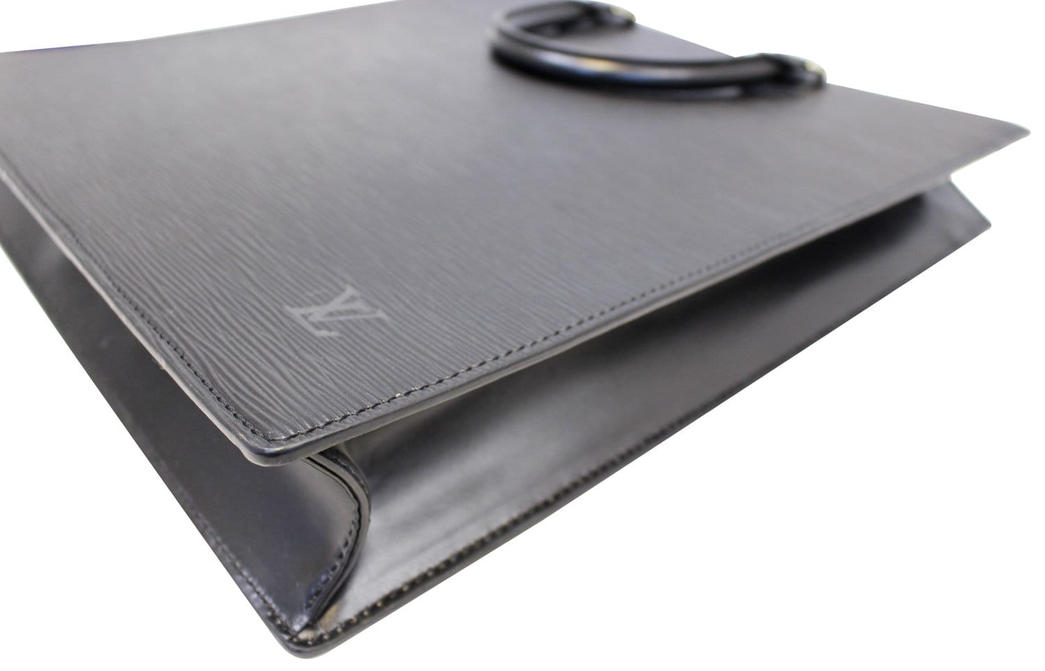 LOUIS VUITTON Epi Leather Black Sac Plat Satchel Bag