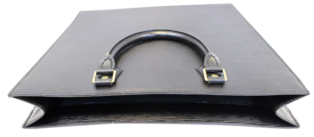 LOUIS VUITTON Epi Leather Black Sac Plat Satchel Bag